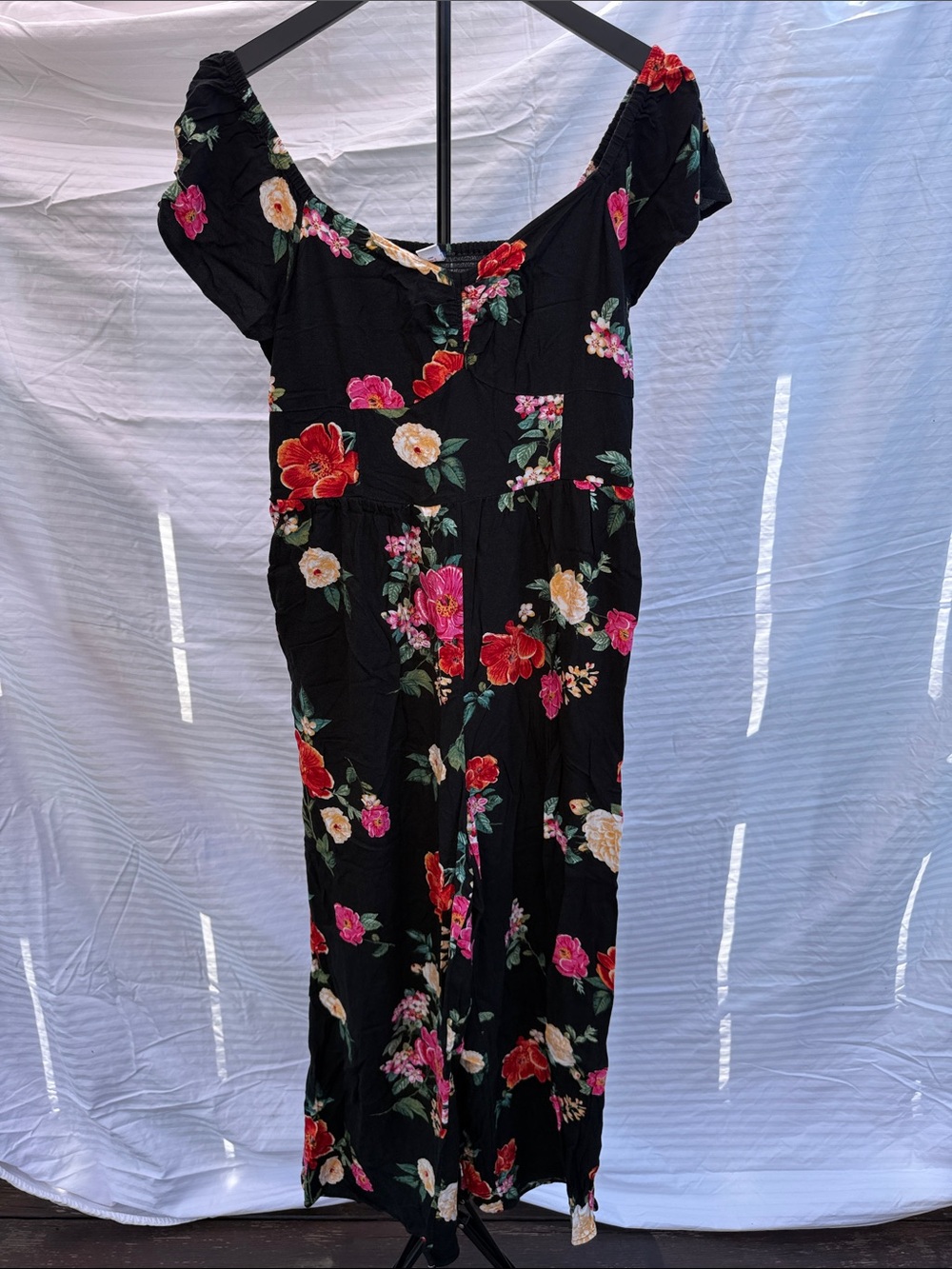 Black Floral Jumpsuit
